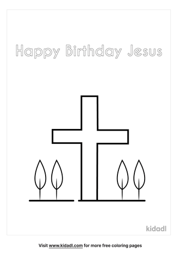 Happy Birthday Jesus Coloring Pages Free Words Quotes Coloring Pages Kidadl