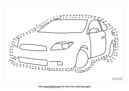 Free Car Hard 1 100 Dot To Dot Printables For Kids Kidadl