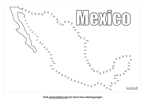 Free Mexico Hard 1 100 Dot To Dot Printables For Kids Kidadl