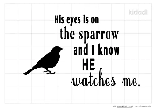 his-eye-is-on -the -sparrow-design-stencil.png