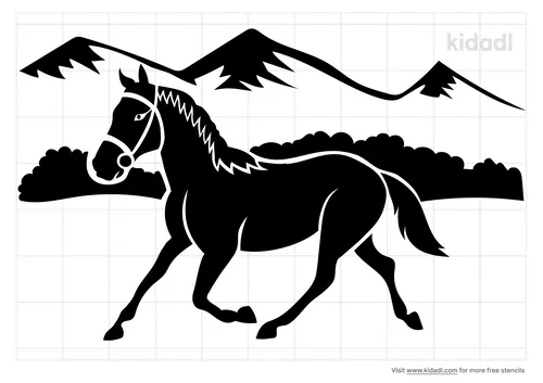 horse-and-mountain-stencil