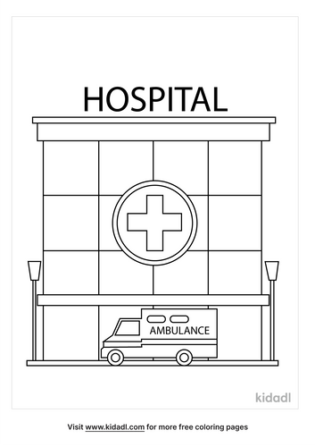 Hospital Coloring Pages | Free Buildings Coloring Pages | Kidadl