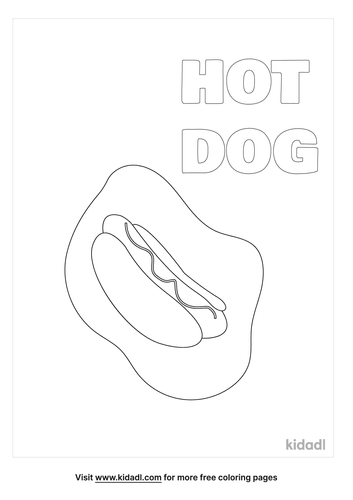 Hot Dog Coloring Pages | Free Food Coloring Pages | Kidadl