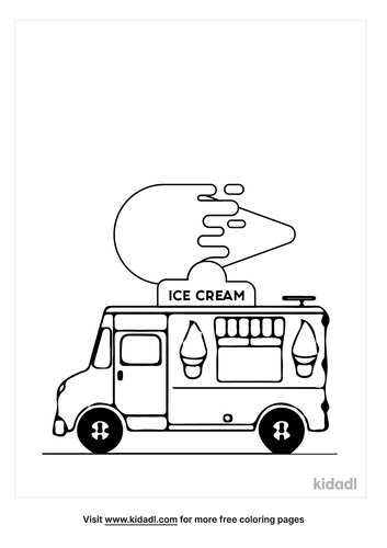 Ice Cream Truck Coloring Pages | Free Vehicles Coloring Pages | Kidadl