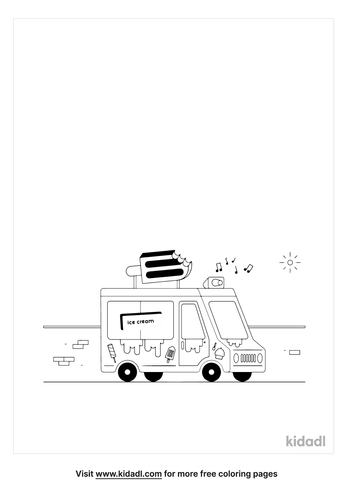 Ice Cream Truck Coloring Pages | Free Vehicles Coloring Pages | Kidadl