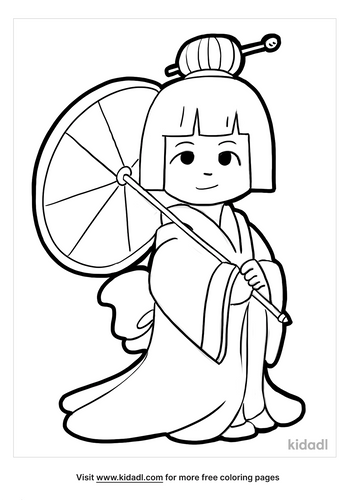 Japanese Coloring Pages | Free World, Geography & Flags Coloring Pages