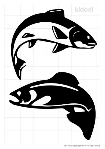 jumping-salmon-fish-stencil