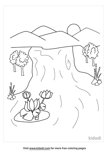 Lake Coloring Pages | Free Nature Coloring Pages | Kidadl