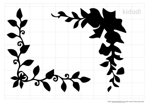 leaf-corner-stencil