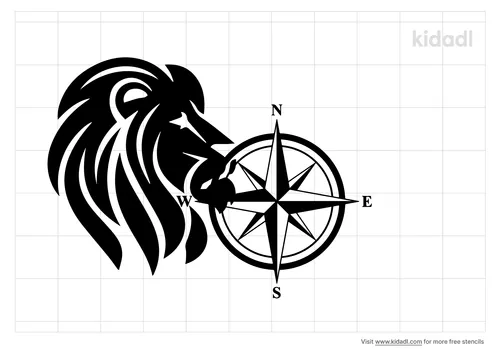 lion-compass-t-stencil