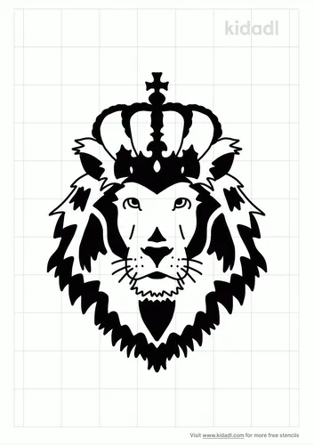 lion-crown-simple-stencil