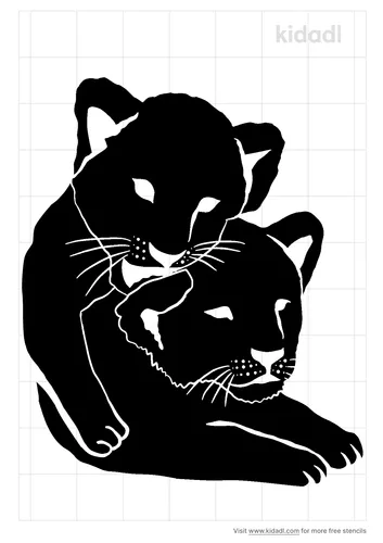 lion-cubs-stencil