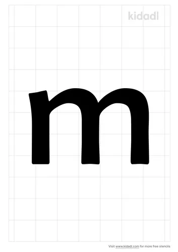 lowercase-m-stencil