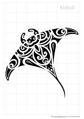 manta-ray-stencil