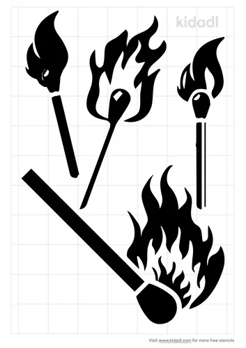 match-flame-stencil