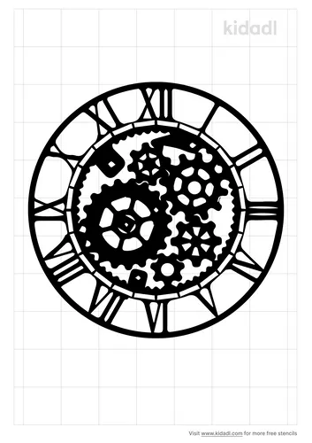mechanical-clock-design-stencil
