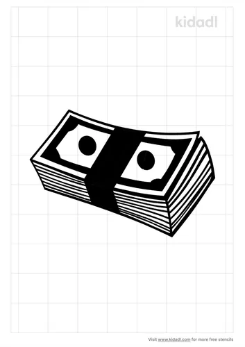 money-stack-stencil