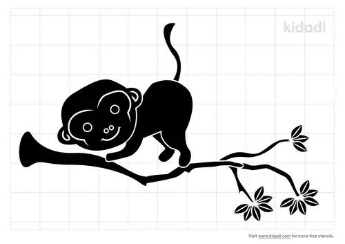 monkey-in-tree-stencil