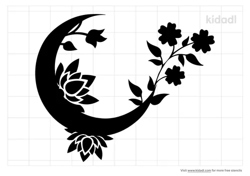 moon-flower-stencil