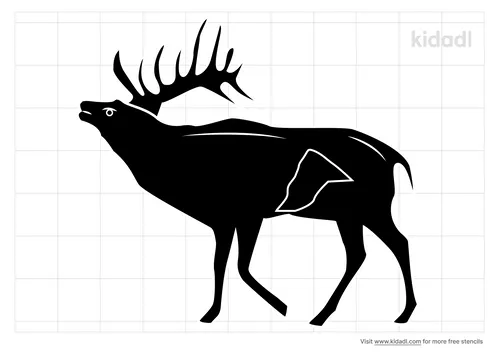 mountain-elk-stencil