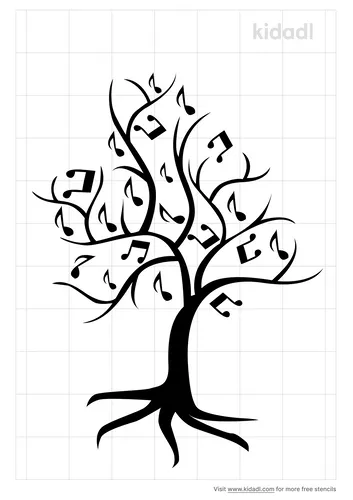 music-tree-stencil