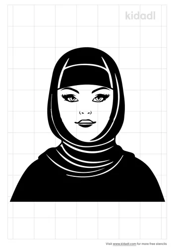 muslim-girl-with-scarf-stencil