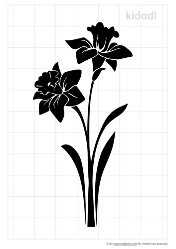 narcussus-flower-stencil