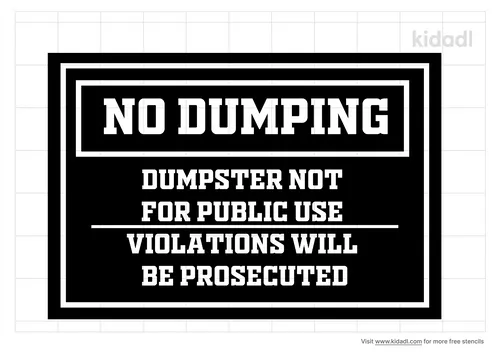 no-dumping-dumpster-stencil