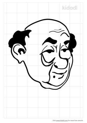 old-man-face-stencil