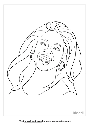 Oprah Winfrey Sketch Coloring Page