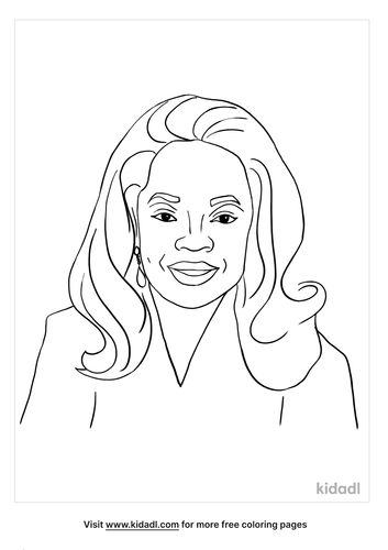 Oprah Winfrey Sketch Coloring Page