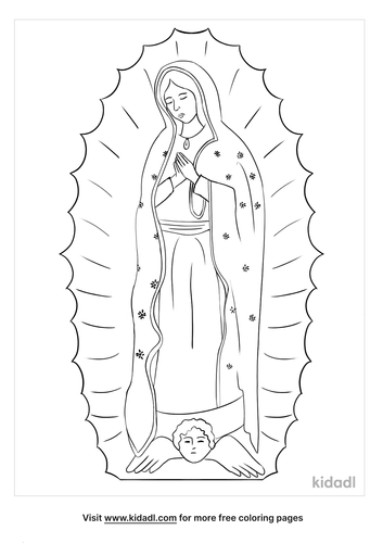 Our Lady Of Guadalupe Coloring Pages Free Bible Coloring Pages Kidadl
