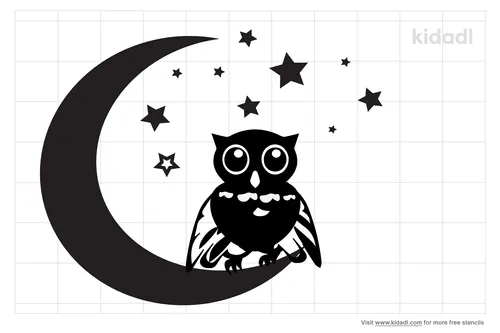 owl-on-a-moon-stencil
