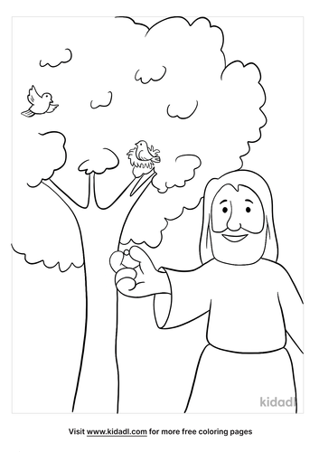 Mustard Seed Parable Coloring Page