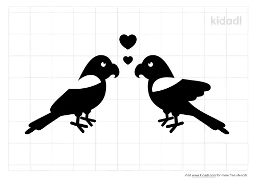 parrot-love-birds-stencil