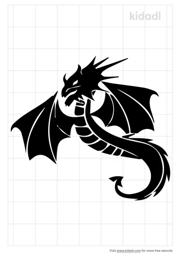 patterned-flying-dragon-stencil