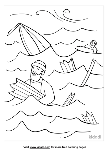 Paul Shipwrecked Coloring Pages | Free Bible Coloring Pages | Kidadl