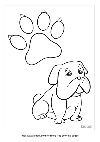 Paw Print Coloring Pages Free Animals Coloring Pages Kidadl