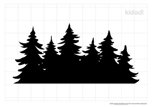 pine-forest-line-stencil