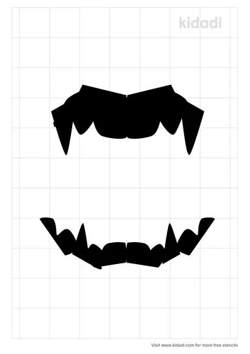 pointy-teeth-stencil