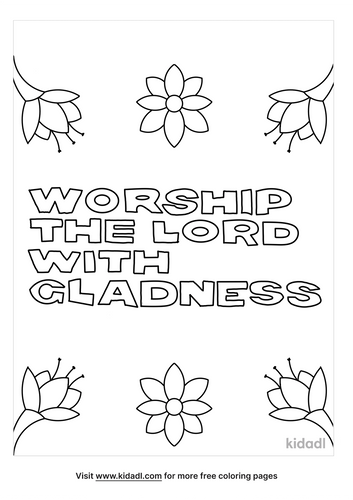 Psalm 100 Coloring Pages | Free Bible Coloring Pages | Kidadl