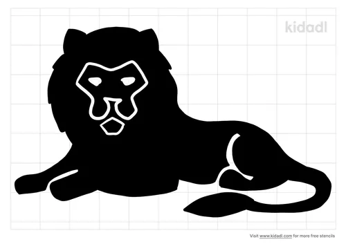 resting-lion-stencil