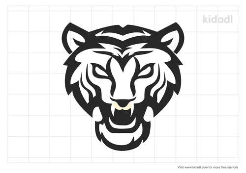 roaring-tiger-face-stencil