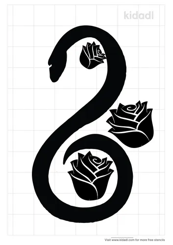 roses-and-snake-stencil