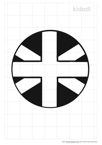 round-flag-stencil