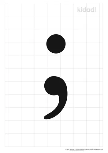 semicolon-stencil