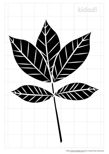 shagbark-hickory-leaf-stencil