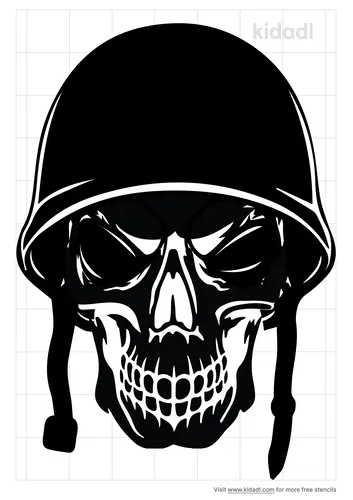 skull-with-helmet-stencil