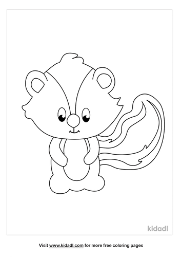 Skunk Coloring Pages | Free Animals Coloring Pages | Kidadl