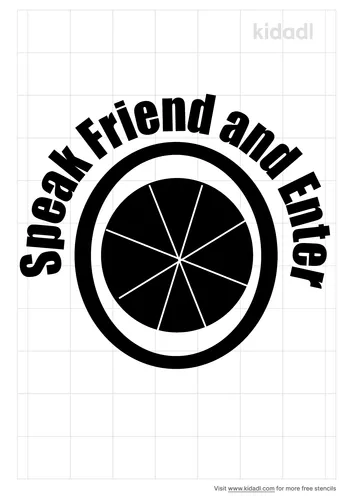 speak-friend-and-enter-stencil
